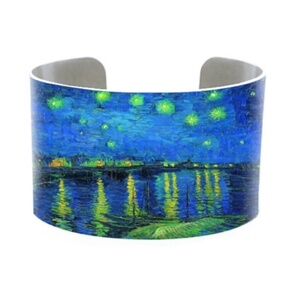 Starry Night Aluminum Cuff Bracelet – Lightweight Artistic Jewelry Gift Idea